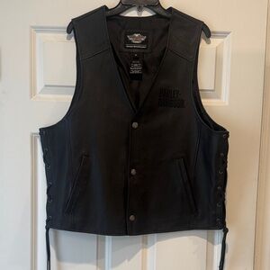 Harley-Davidson Black Leather Riding Vest
